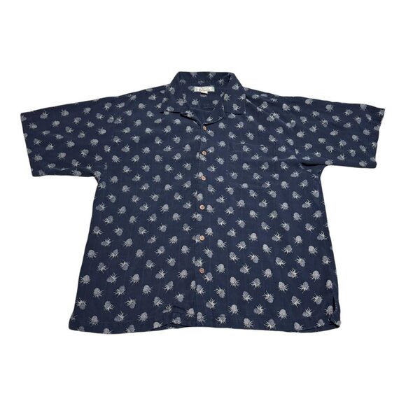 Tommy Bahama Pineapple All Over Print Casual Button Up Shirt Adult XL‎ - Picture 1 of 4